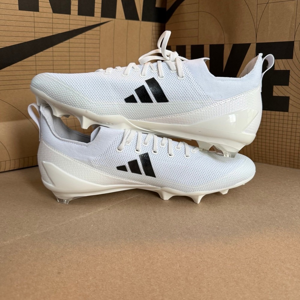 Adidas ADIZERO ELECTRIC+ FOOTBALL CLEATS White/Black Mens Size 12 IH7451 NEW - Picture 9 of 11
